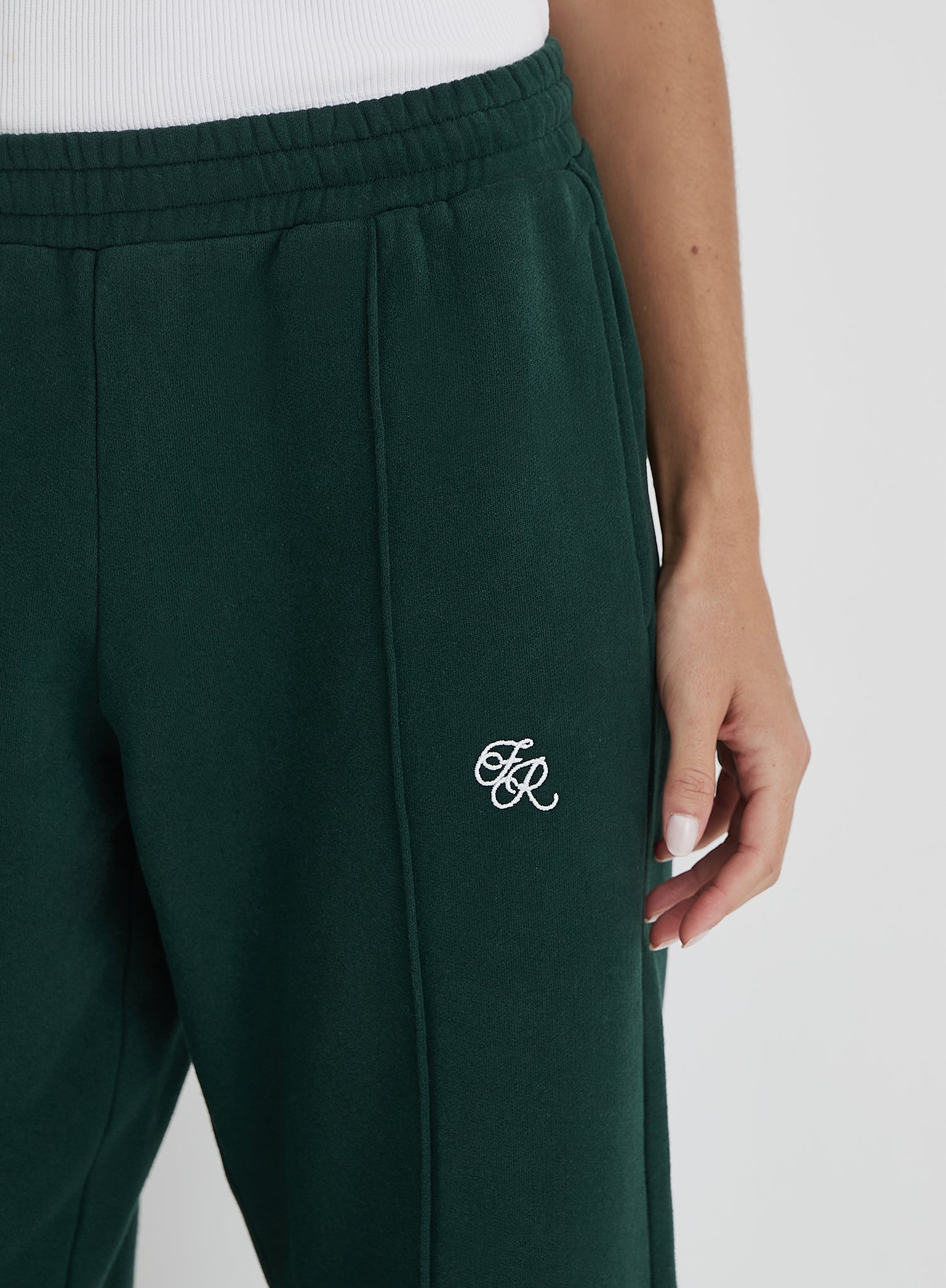 Green Fourth Branded Wide Leg Jogger